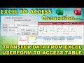 Make Connection Between Excel to Access save and search from Excel to Access Ms Access Vba