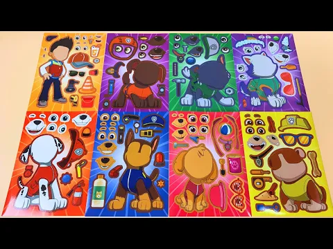 Download MP3 Paper diy💝Satisfying with Sticker Book Dress Up Paw Patrol Skye,Chase,Ryder,Marshall,Everest,Rubble
