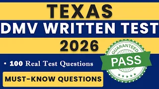 Texas DMV Written Test 2026 100 Questions Texas Driver Handbook DMV Permit Test