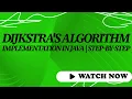 Dijkstra s Algorithm Implementation in Java Step-by-Step Java Program