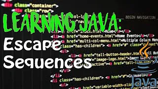 LEARNING JAVA Escape Sequences