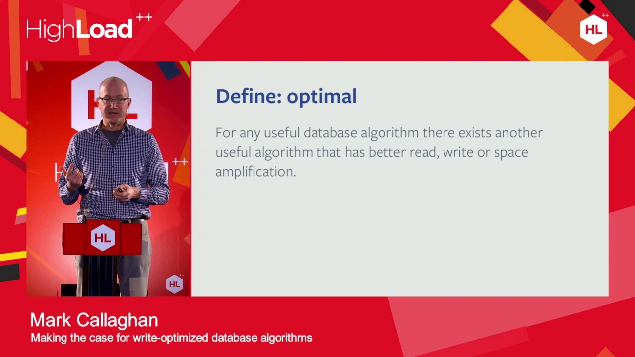 En, Making the case for write-optimized database algorithms / Mark Callaghan (Facebook)