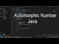 Automorphic Number in Java Hindi Tutorial Using Visual Studio Code Explaination in Hindi