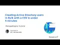 Admin s Guide Creating Active Directory users in Bulk with a CSV