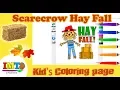 Scarecrow Coloring Page Coloring Pages for kids Fall 2017