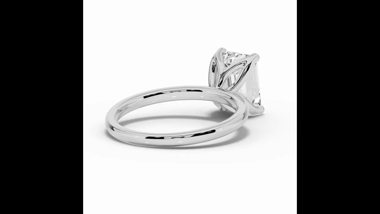 Emerald Cut Lustre Solitaire