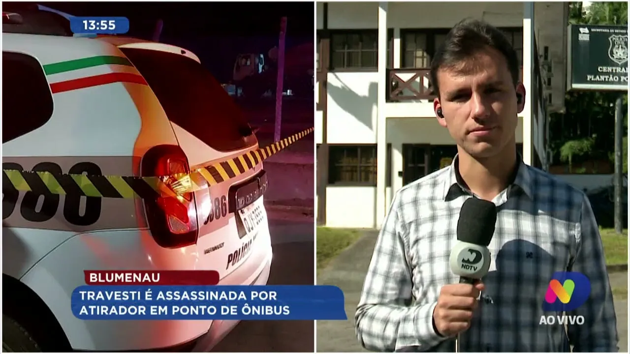 Blumenau: travesti é assassinada por atirador em ponto de ônibus