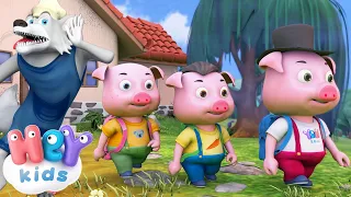 Lobo Mau E Os Tres Porquinhos desenho animado Contos de fadas - HeyKids Portugues