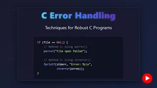 C Error Handling for Beginners Return Codes errno Best Practices