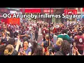 New York Knicks OG Anunoby playing basketball in Times Square Essentia Water Supercharged Court