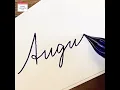 How to write August in Cursive