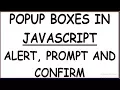 POPUP BOXES IN JAVASCRIPT HINDI ALERT CONFIRM AND PROMPT IN JAVASCRIPT