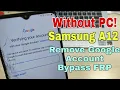 Without PC Samsung A12 SM-A125F Remove Google Account Bypass FRP Latest Security Patch