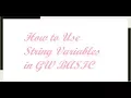 String Variables in GW BASIC How to concatenate string variables Tutorial-5