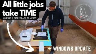 Making a Fibreglass Bracket for the Anchor Roller + windows update S03E36 | Building Wilda