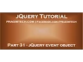 jQuery event object