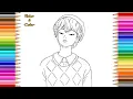 Relax Color Baby Saja Coloring Page Anime Boy Coloring Page Aesthetic Character Coloring