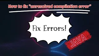 How to fix Unresolved Compilation Error in VS Code Java Program