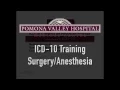 ICD-10 Training Surgery - Anesthesia