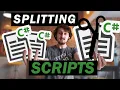 SPLIT a Script in UNITY C