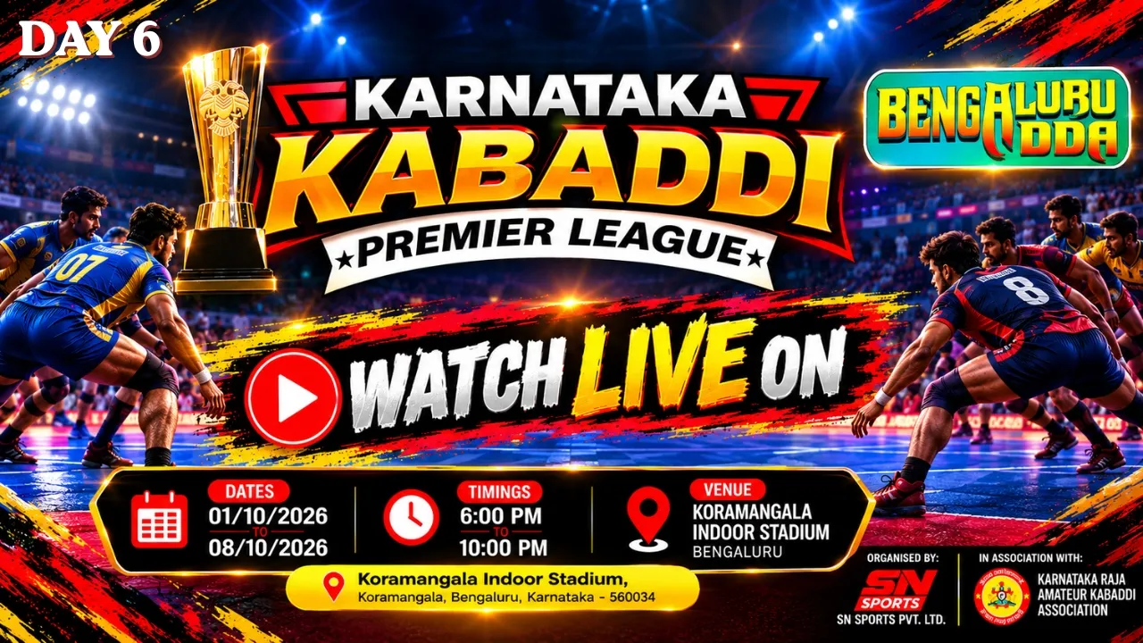 Karnataka Kabaddi Premier League 2026 | Day 6 2026-10-06 16:14