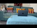 IKEA KIVIK SOFA - KELINGE GRAY TURQUOISE