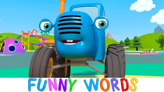 Blue Tractor - FUNNY HAPPY WORDS - Kids Songs and Cartoons
