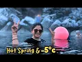 Soaking in Hot Spring at -5 Degree C weather | Lifetime experience in Alaska