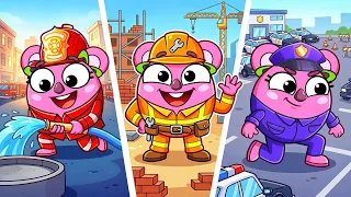 Koala Plays as a Firefighter – Let's Help Together! 🐨🧑‍🚒😊Fluffy Friends: Kids Song Show🎵
