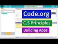 Buttons and Events Lesson 1 18 Tutorial with Answers Code org CS Principles