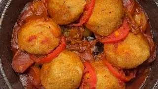 تبسي باذنجان بالكبة لازم تعملوه اذا حايرين بالغداء