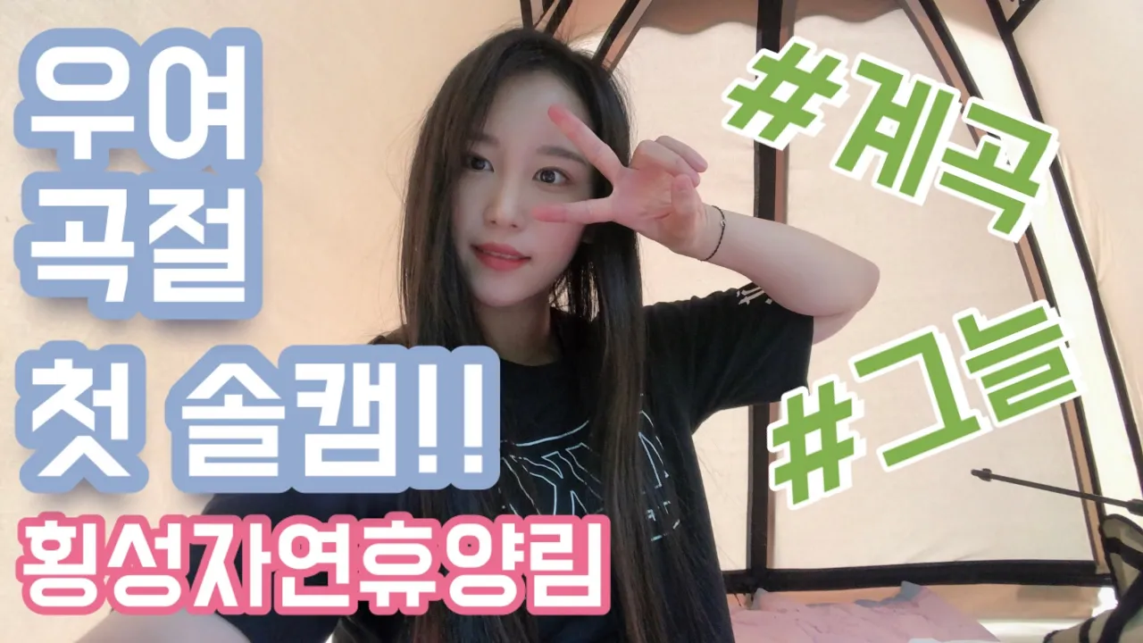 텐트 못쳐서 집에 올뻔한 첫 솔캠 ㅠㅠ | 하나만 빼고 완벽했던 횡성자연휴양림 캠핑장! | 계곡, 그늘, 시설 청결 썸네일