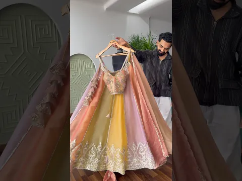 Beautiful MultiColor color Bids Embroidery work Lehenga choli for Wedding Function