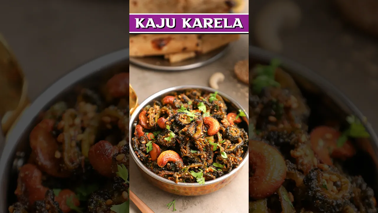 Kaju Karela Recipe   How to Make Delicious Kaju Karela (Bitter gourd) Recipe at Home #foodshorts