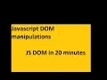 Javascript DOM crash course