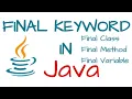 Final in Java Final keyword program in java tutorial