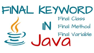 Final in Java Final keyword program in java tutorial