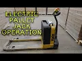 How to operate electric pallet jack Warehouse work