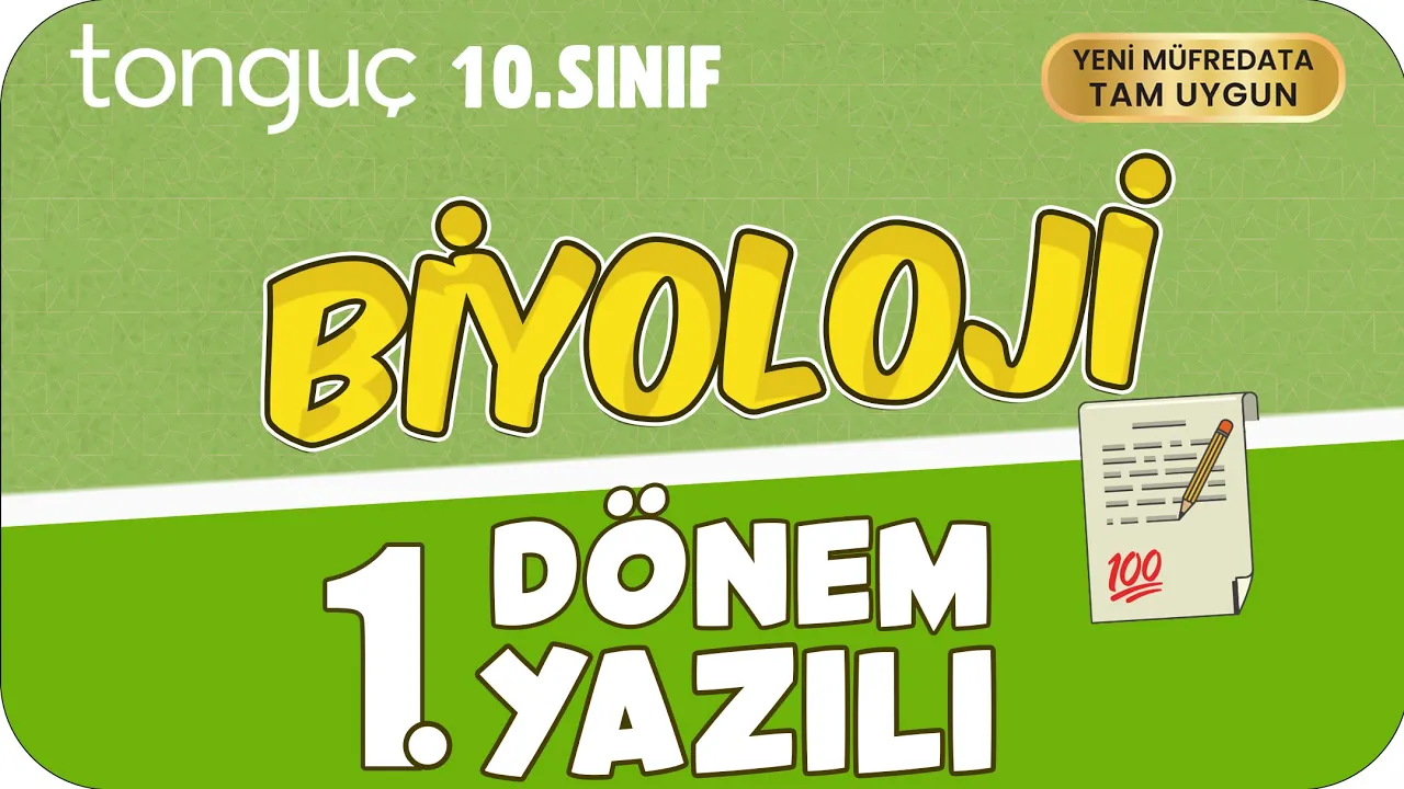 10.Sınıf Biyoloji 1.Dönem 1.Yazılıya Hazırlık 📑 #2026