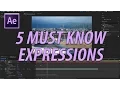 5 Must-Know Expressions for Adobe After Effects CC 2017