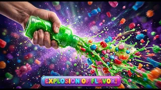 Visually stunning and delicious colorful bottle shaped wax candy Mukbang
