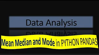 Measure of Central tendency in PYTHON PANDAS HINDI TUTORIAL
