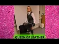 Over 60 Unstoppable Queen of Leather Mature Fashion Icon in Heels