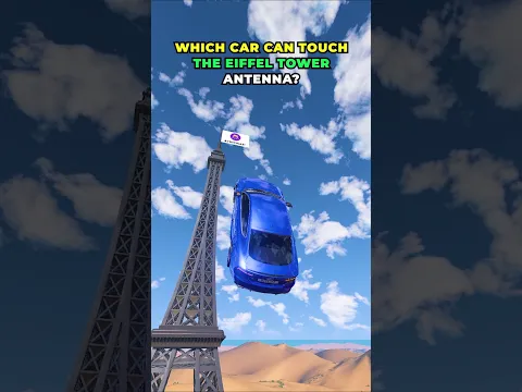Cars VS Eiffel Tower 🚗 | BeamNG.drive #shorts
