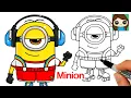 How to Draw a Minion Roller Skating Stuart The Rise of Gru