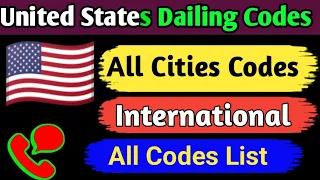 All united states area codes All usa calling code list