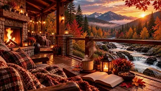Cozy Autumn Cabin 🍂 Jazz & Fireplace Ambience | Relax, Study, Work & Sleep #4