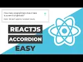 Easy React JS Accordion - FAQ Page
