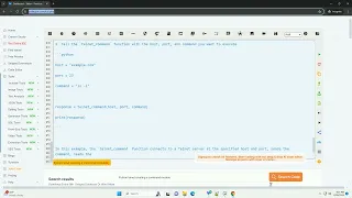Python telnet creating a command module