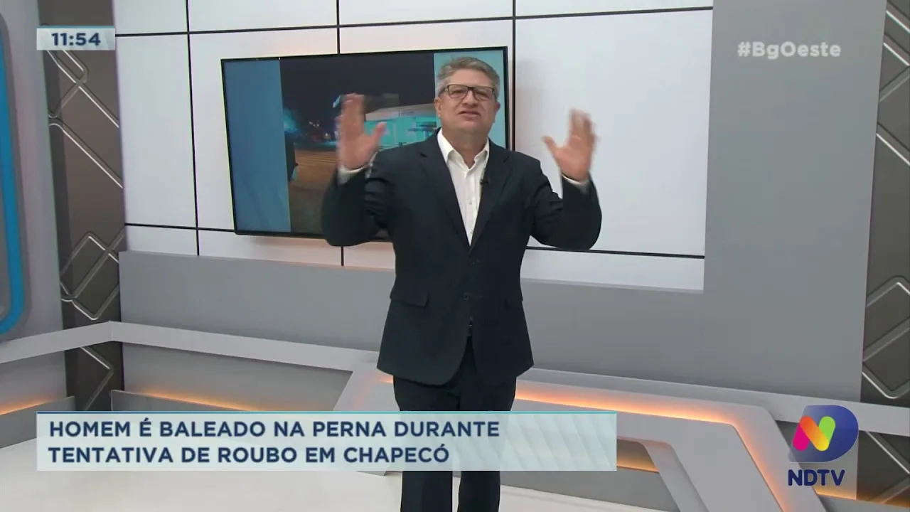 Homem é baleado na perna durante tentativa de roubo em Chapecó